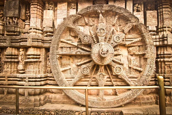 Konark India Enero 2016 Hermosa Talla Piedra Templo Del Sol — Foto de Stock