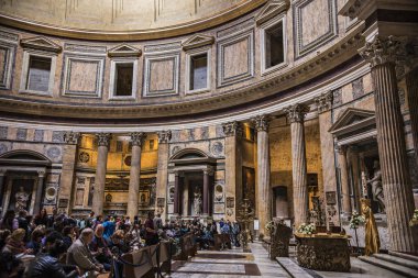 ROME, ITALY - Mayıs 2018: Roma, İtalya 'daki Pantheon Tapınağı