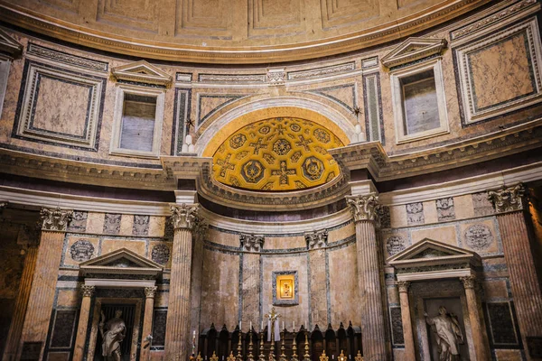 Rome Italien Maj 2018 Interiör Pantheon Templet Rom Italien — Stockfoto