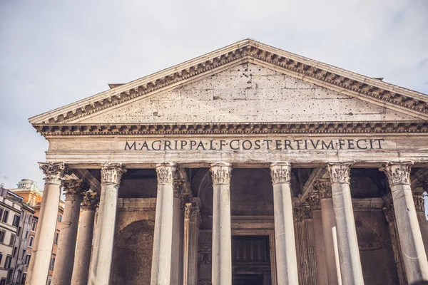 Rome Italie Mai 2018 Les Piliers Romains Antiques Temple Panthéon — Photo