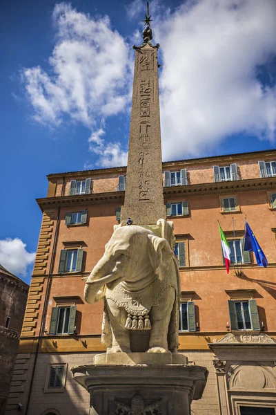 Rome Italy May 2018 Elephant Obelisk Center Rome Designed Italian — Stock Photo, Image