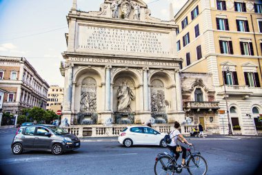 Rome, İtalya - Mayıs 2018: Çeşme Musa'nın (Fontana dell'Acqua Felice) Quirinale bölgede Roma, İtalya