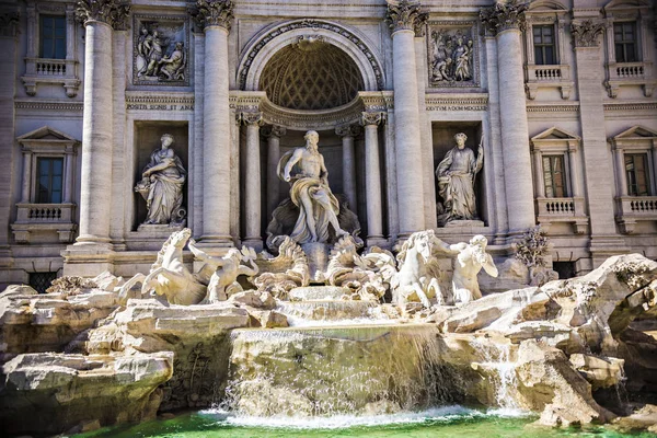 Rome Italie Mai 2018 Célèbre Fontaine Trevi Dans Centre Rome — Photo