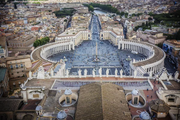 Vatikanen Maj 2018 Flygfoto Över Vatikanstaten Och Peter Square Från — Stockfoto