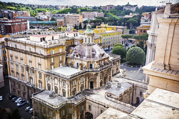 Vatican Mai 2018 Luftaufnahme Der Römischen Und Vatikanischen Stadt Aus — Stockfoto