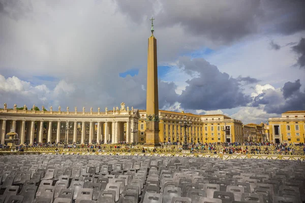Vatikanen Juni 2018 Människor Petersplatsen Vatikanen Solig Dag Rom — Stockfoto