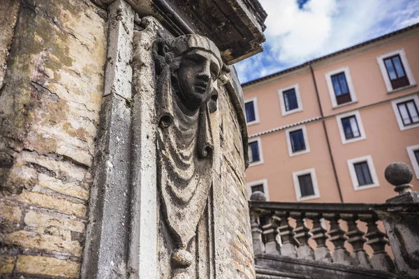 Rome Olaszország 2018 Május Dombormű Falon Régi Bazilika Santi Domenico — Stock Fotó