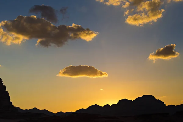 Закат Пустыне Вади Рам Джодан — стоковое фото