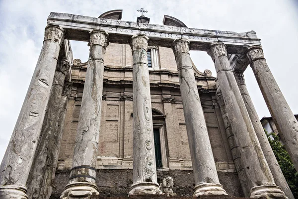 Rom Italien Juni 2018 Antika Kolumner Roman Forum Foro Romano — Stockfoto