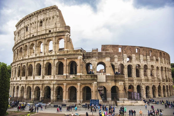 Roma Italia Junio 2018 Roma Coliseo Vista Desde Exterior Antigua —  Fotos de Stock