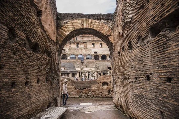 Roma Italia Junio 2018 Coliseo Romano Vista Interior Antigua Roma —  Fotos de Stock