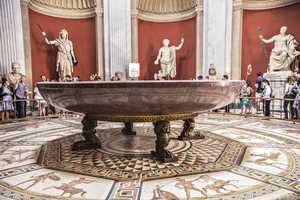 Vaticano Roma Junio 2018 Jarrón Gigante Sala Rotonda Museo Pio — Foto de Stock
