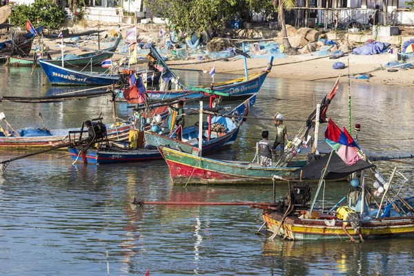 Koh Samui Fischerboote Bangrak Pier Thailand — Stockfoto