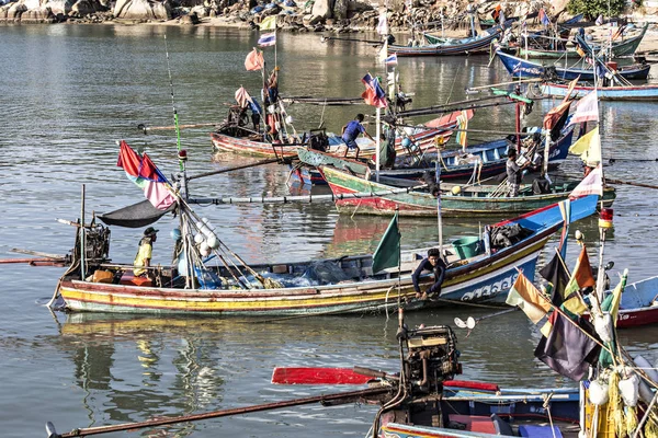 Barcos Pesca Koh Samui Bangrak Muelle Tailandia —  Fotos de Stock