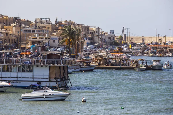 Saida Libanon Říjen 2018 Sayda Sidon Cityscape Pohled Hradu Sidon — Stock fotografie