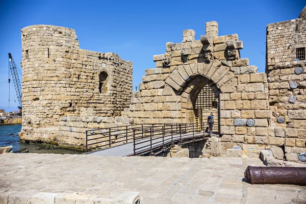 Saida Liban Octobre 2018 Vue Château Sidon Construit Par Les — Photo