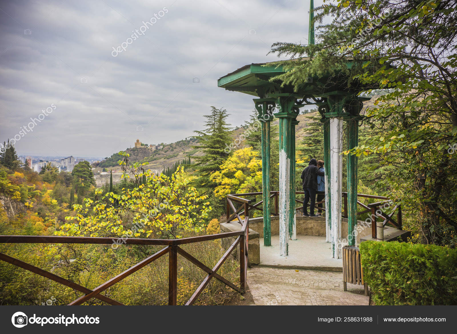 Tbilisi Georgia November 2018 Pavilion Botanical Garden Tbilisi