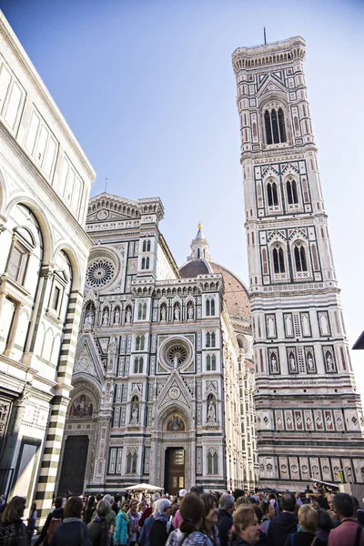 Florencja Włochy Październik 2018 Niesamowity Widok Mury Fasadę Florencji Duomo — Zdjęcie stockowe