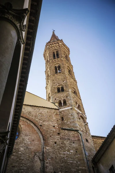 Florença Itália Outubro 2018 Bell Tower Badia Fiorentina Florence Cityscape — Fotografia de Stock