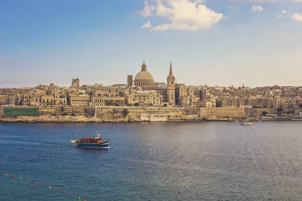 Valletta Malta Oktober 2018 Flygvy Över Valletta Gamla Stan Med — Stockfoto