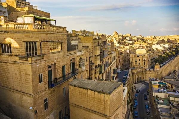 Valletta Malta Outubro 2018 Vista Aérea Grand Harbour Porto Valletta — Fotografia de Stock