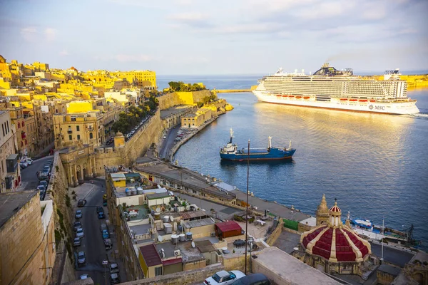 Valletta Malta October 2018 Aerial View Grand Harbour Port Valletta — Stock Photo, Image