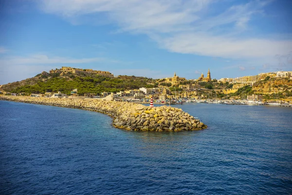 Gozo Malta Září 2018 Vchod Přístavu Mgarr Hlavní Přístav Ostrově — Stock fotografie