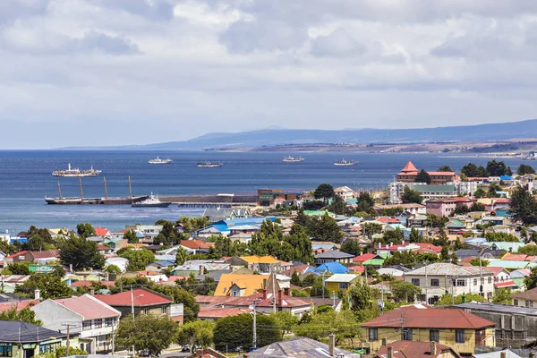 Punta Arenas Chili Februari 2019 Luchtfoto Van Punta Arenas Stad — Stockfoto