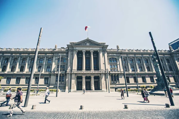 Santiago Chile Febrero 2019 Palacio Las Cortes Justicia Ciudad Santiago — Foto de Stock