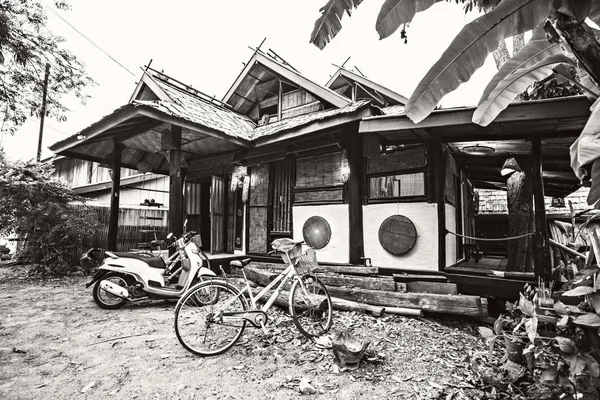 Luang Prabang Laos Março 2019 Moradia Tradicional Estilo Laos Jardim — Fotografia de Stock