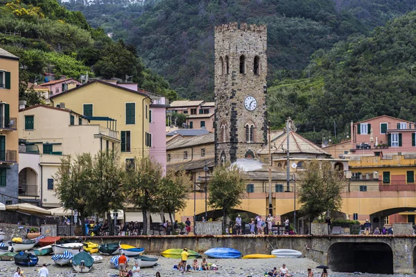 Monterosso Italy June 2019 View Beautiful Monterosso Town Clock Tower — Stock Photo, Image