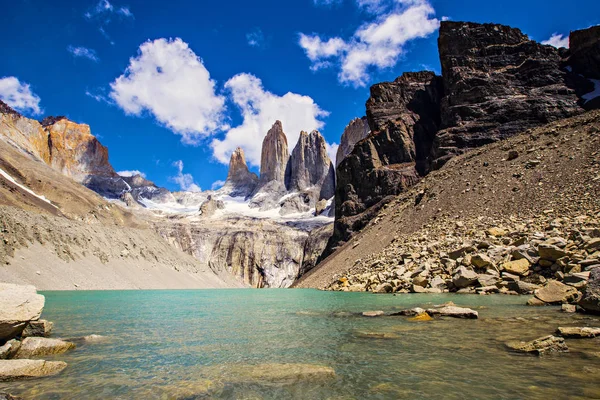 Parco Nazionale Torres Del Paine Patagonia Cile Lago Acqua Turchese — Foto Stock