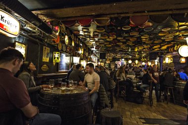 Belgium beer shop, bar, pub with a great choice of traditional beer in the center of Brussels, Belgium