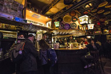 Belgium beer shop, bar, pub with a great choice of traditional beer in the center of Brussels, Belgium