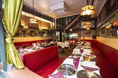 Brüksel, Belçika 'da güzel ve rahat bir kafe.