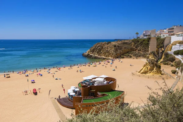 Albufeira Portugal June 2019 Albufeira Beach Aerial View Praia Peneco — Stock Photo, Image