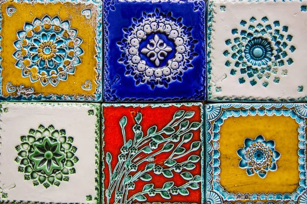 Lisbona Portogallo Luglio 2019 Piastrelle Decorative Colorate Azulejos Sulla Parete — Foto Stock