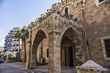 Batroun, Lübnan-Ekim 2018: St. Stephan Katedrali görünümü, Batroun, Lübnan
