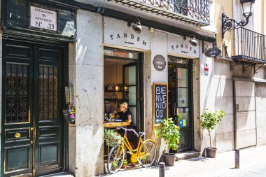 Madrid, İspanya 'da geleneksel İspanyol mimarisi 