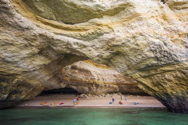 Lagos Portugal July 2019 People Sup Boards Kayaks Visiting Binagil — Stock Photo, Image