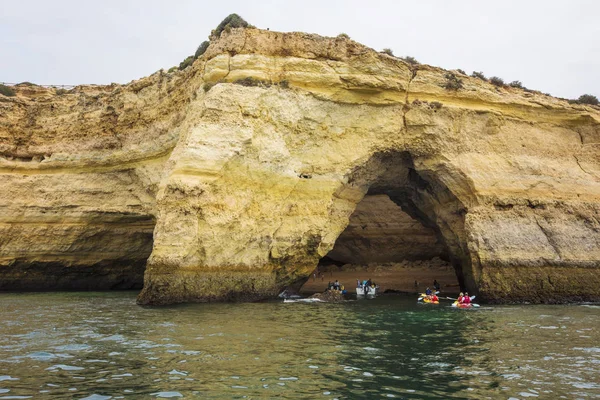 Lagos Portugal July 2019 People Sup Boards Kayaks Visiting Binagil — Stock Photo, Image