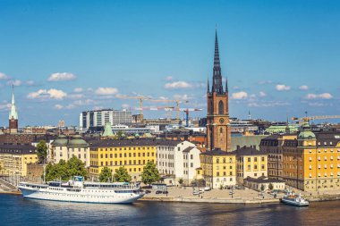 Stockholm cityscape view from the Monteliusvgen view point, Stockholm downtown, Sweden