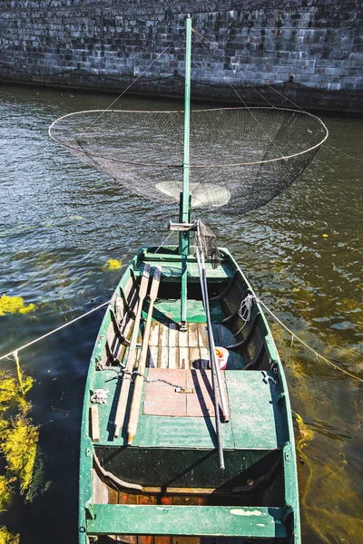 Stockholm Schweden Juli 2019 Traditionelle Hölzerne Fischerboote Mit Netzen Auf — Stockfoto