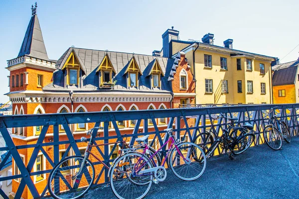 Stockholm Schweden Juli 2019 Traditionelle Farbenfrohe Skandinavische Häuser Stockholm Downtown — Stockfoto