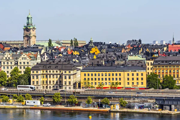 Stockholm Sverige Juli 2019 Utsikt Över Stockholms Stadslandskap Från Monteliusvgen — Stockfoto