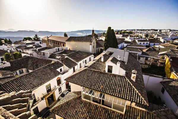 Ronda España Julio 2019 Vista Aérea Hermosa Ciudad Ronda Techos —  Fotos de Stock