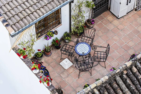 Beautiful Roof Patio Old Tiled Houses Ronda Old Town Andalusia — Foto de Stock