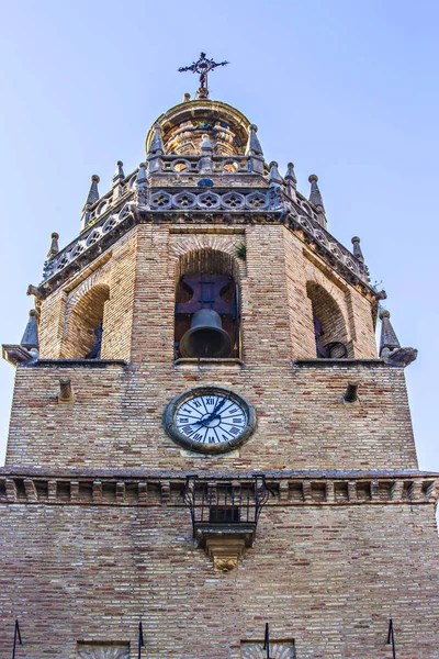 Glockenturm Der Kirche Santa Maria Mayor Ronda Andalusien Spanien — Stockfoto