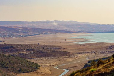 Bekaa vadisi manzarası. Lübnan 'ın Suriye sınırına yakın güzel doğası