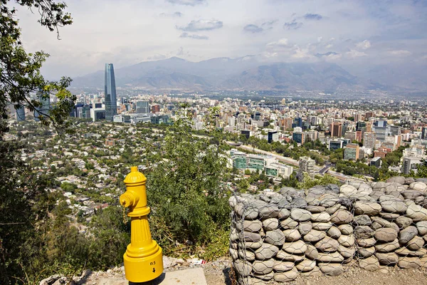 Santiago Şili Şubat 2019 San Cristbal Hill Şili Şehir Merkezinden — Stok fotoğraf